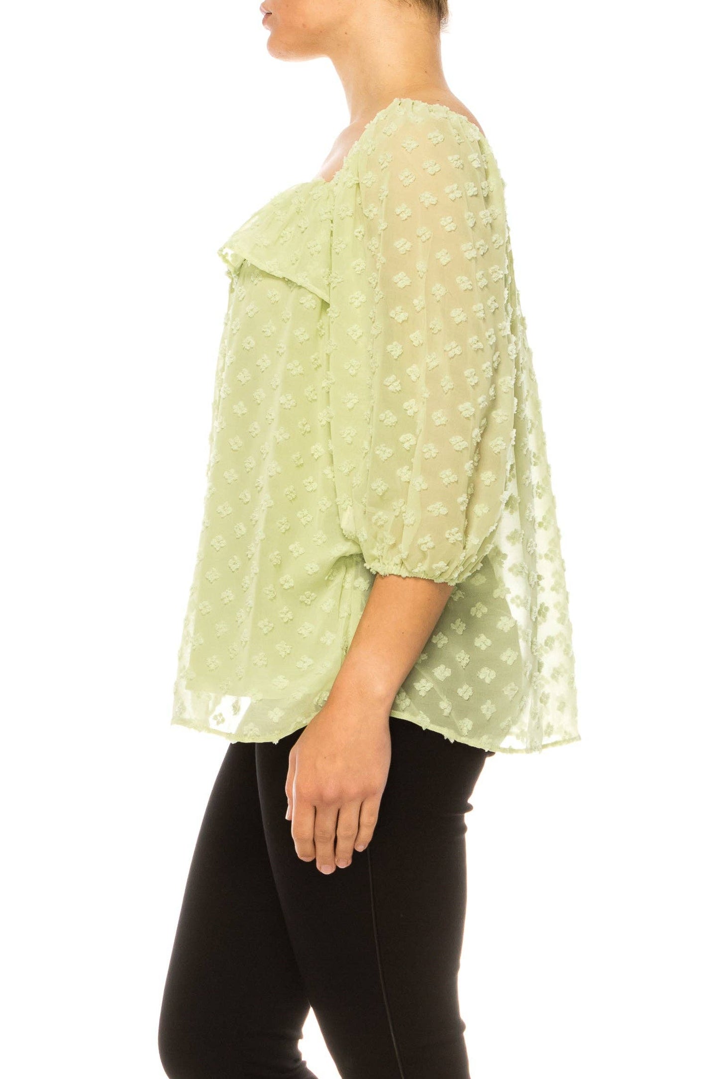 Zac & Rachel Floral Peasant Tie Top, LAST ONE! Size LARGE Remaining