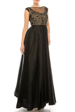Load image into Gallery viewer, Aidan Mattox Black on Nude Taffeta Formal Gown, Sizes 6 &amp; 12 Women&#39;s Apparel Party Attire
