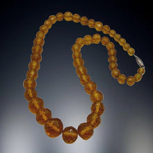 Load image into Gallery viewer, Estate Picked, Retro Period Jewelry - Amber Press Glass Beaded Choker
