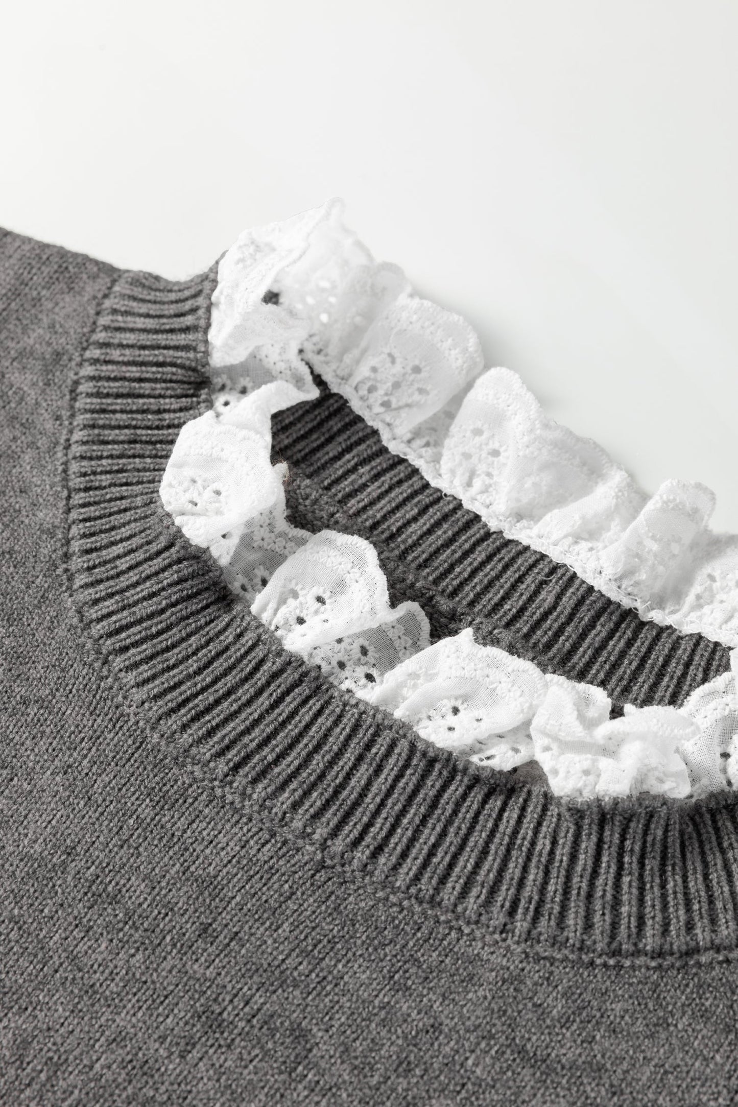 LAST ONES Threaded Pear's Katelyn Patchwork Cuffs Loose Sweater