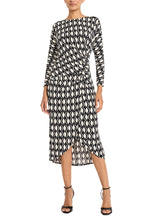 Load image into Gallery viewer, Maggy London Geo Print Midi Day Dress
