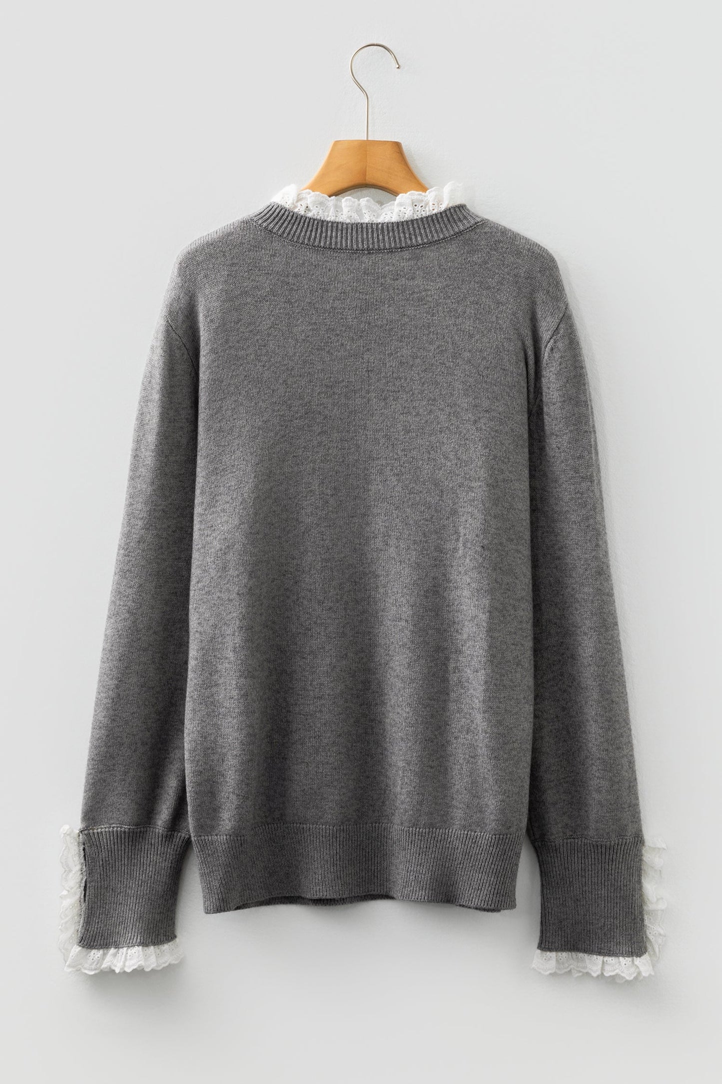 LAST ONES Threaded Pear's Katelyn Patchwork Cuffs Loose Sweater