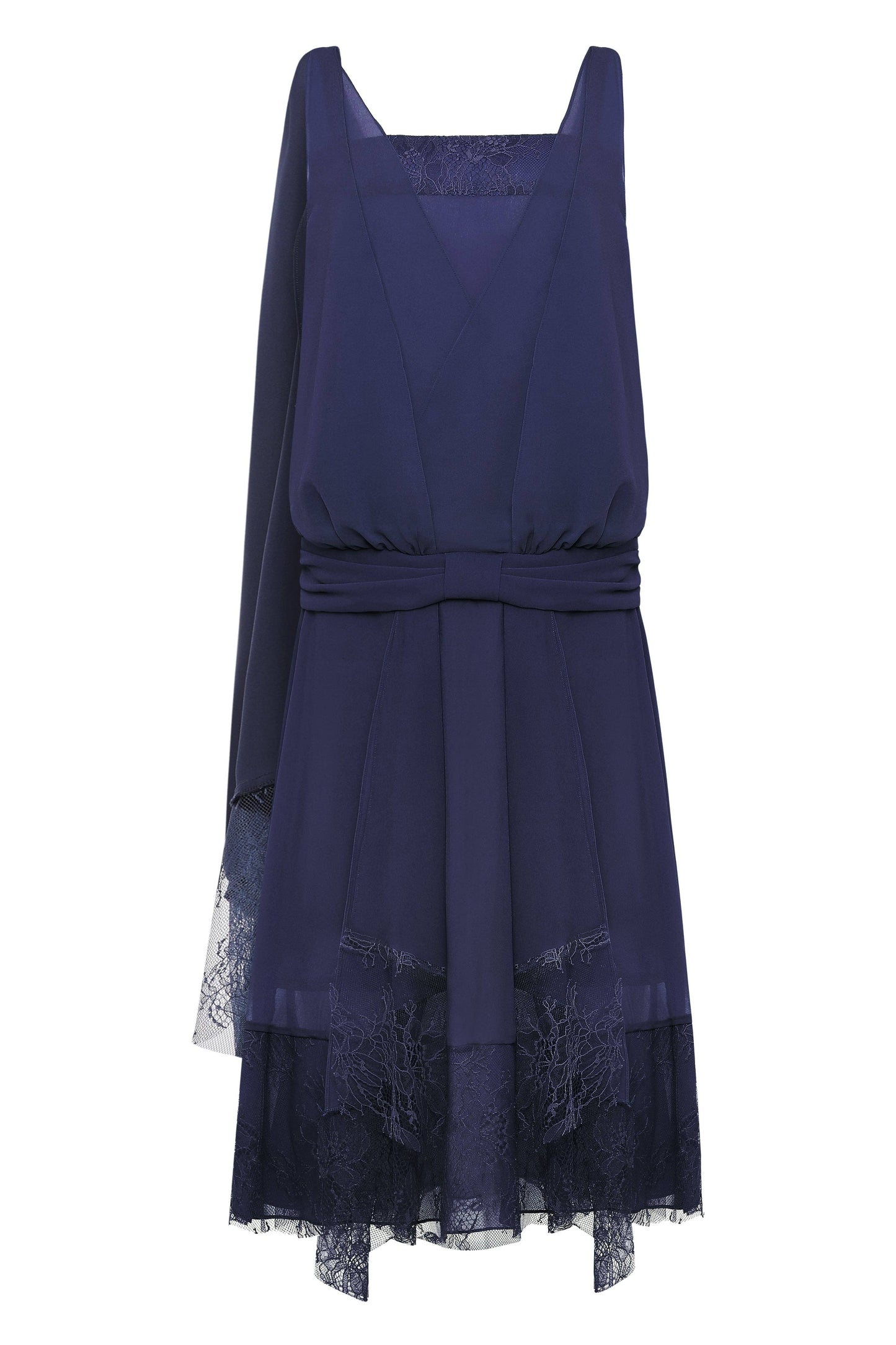 LAST ONES, ON SALE Classic Chiffon Lace Day Dress, Navy or Burnt Orange, SMALL & MEDIUM Sizes 8, 10