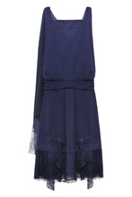 Load image into Gallery viewer, Classic Chiffon Lace Day Dress, Navy or Burnt Orange, Sizes 6, 8, 10
