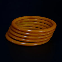 Load image into Gallery viewer, Estate Picked, Authentic Bakelite Jewelry - 5 Butterscotch Bangle Spacers
