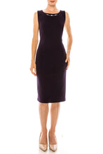 Load image into Gallery viewer, Maya Brooke 2Pc Jacket &amp; Dress, Jeweled Neckline, Dark Purple or Navy
