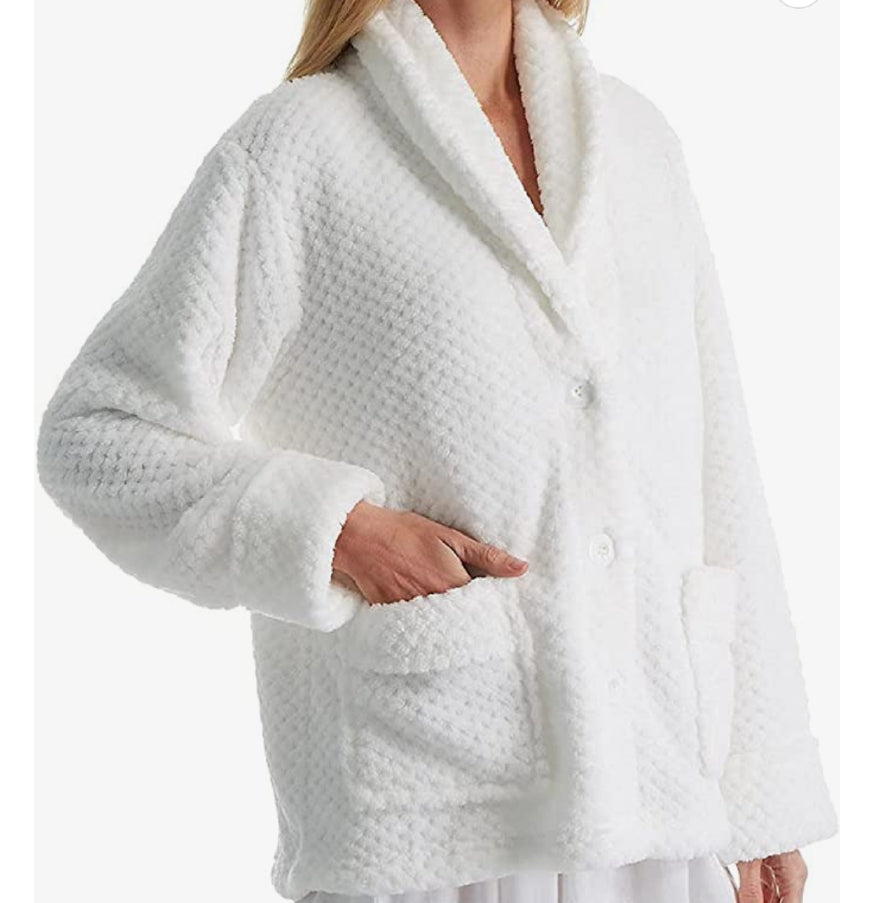 La Cera White Bed Jacket