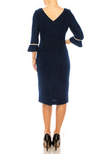 Load image into Gallery viewer, Brianna Milay Pearl Enhanced Navy Day Dress
