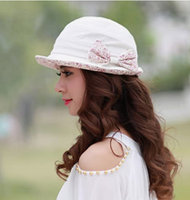 Load image into Gallery viewer, Cotton Bucket Hat w/Bow

