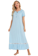 Load image into Gallery viewer, Pastel Lace &amp; Short Sleeve Nightgown See Colors!
