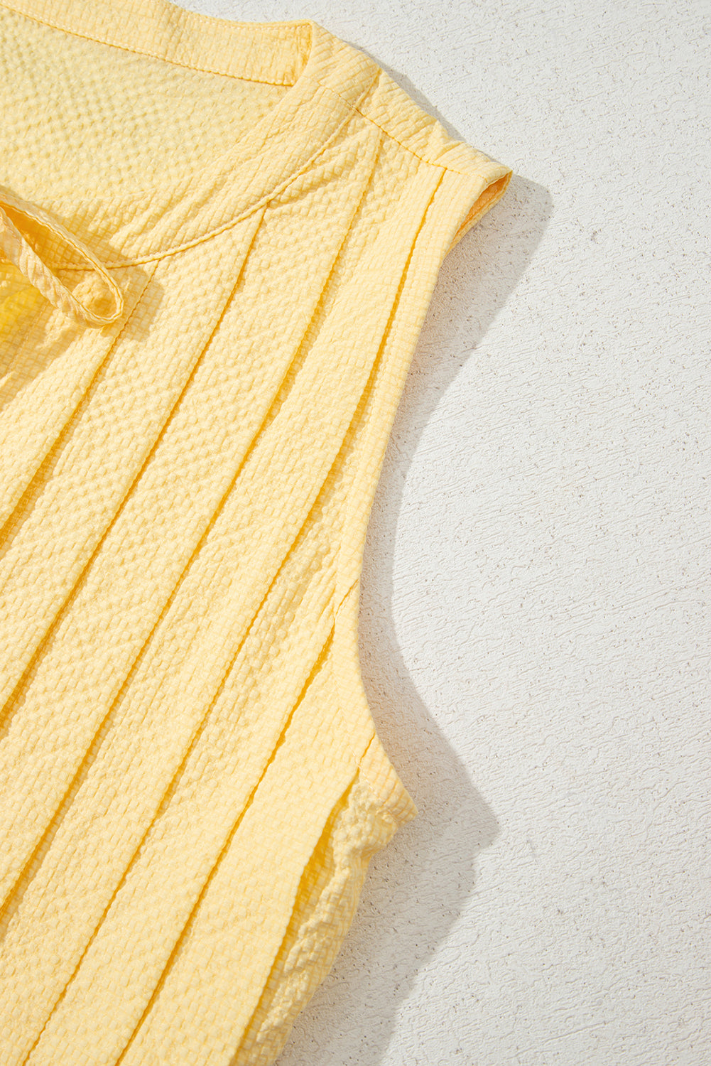 LAST ONES Threaded Pear's Kenzie Notched Pleated Tank Top