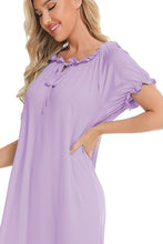 Load image into Gallery viewer, Pastel Lace &amp; Short Sleeve Nightgown See Colors!
