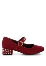 Load image into Gallery viewer, Rag Company, Sima Studded Mary Jane Pumps See Colors!  Whole Sizes Only
