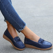 Load image into Gallery viewer, Weave Wedge Heeled Loafers, See Colors! Women&#39;s Casual Shoes

