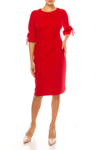 Load image into Gallery viewer, A Connected Apparel, 3/4 Sleeve Apple Red Day Dress, ONLY Sizes 4 &amp; 6 Women&#39;s Attire, Office, Luncheons, Events, Rallys
