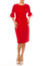 Load image into Gallery viewer, A Connected Apparel, 3/4 Sleeve Apple Red Day Dress, ONLY Sizes 4 &amp; 6 Women&#39;s Attire, Office, Luncheons, Events, Rallys
