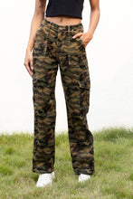Load image into Gallery viewer, Battle Dress, Camouflage Straight Leg Cargo Pants Women&#39;s Apparel, Activewear
