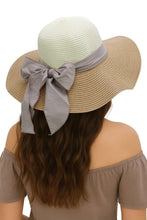 Load image into Gallery viewer, Two-Tone Summer Hat w/Bow, See Both Colors!
