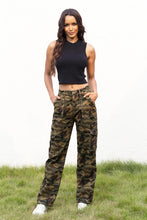Load image into Gallery viewer, Battle Dress, Camouflage Straight Leg Cargo Pants Women&#39;s Apparel, Activewear
