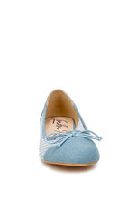 Load image into Gallery viewer, Tudum Rhinestone Detail Denim Ballerinas {Whole Sizes Only}
