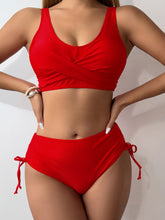 Load image into Gallery viewer, Wide Strap Bikini Set, Modest Women&#39;s Beach Attire, Summer Apparel
