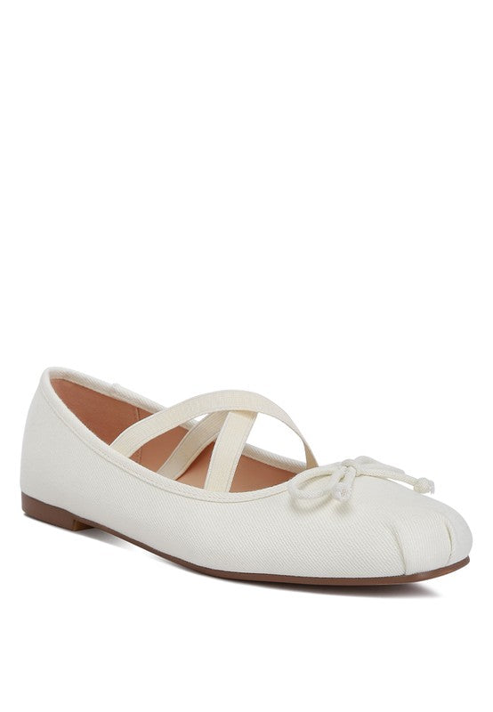 Arimer Denim Criss Cross Ballet Flats {Only Whole Sizes}