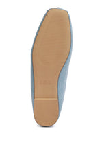 Load image into Gallery viewer, Arimer Denim Criss Cross Ballet Flats {Only Whole Sizes}
