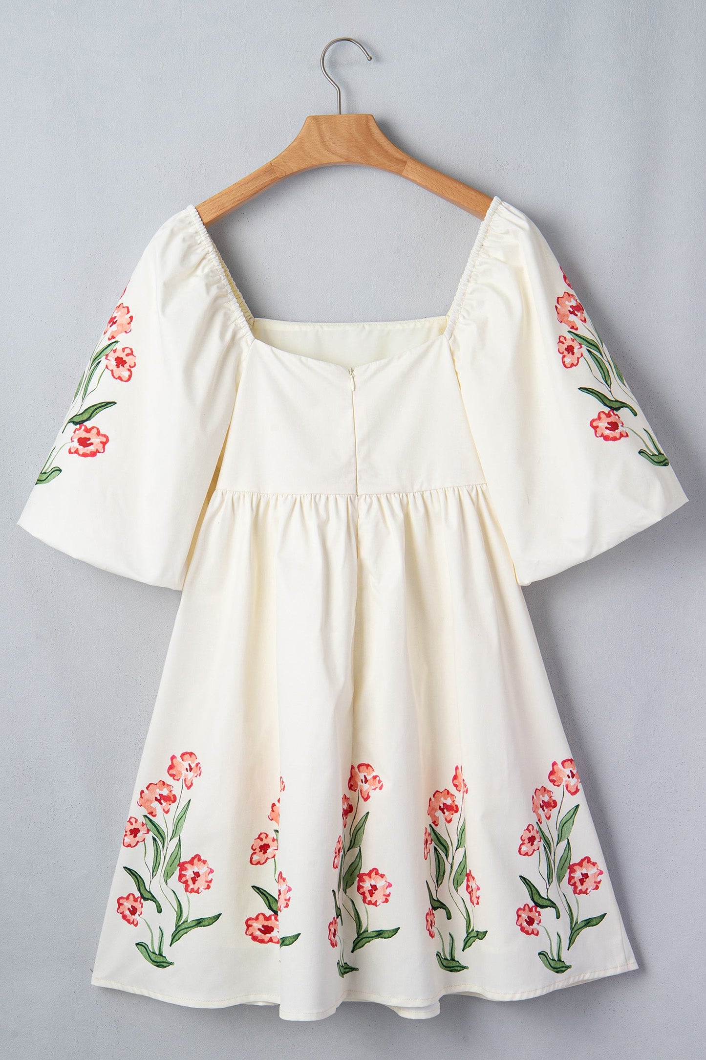 Puff Sleeve Babydoll Mini Day Dress