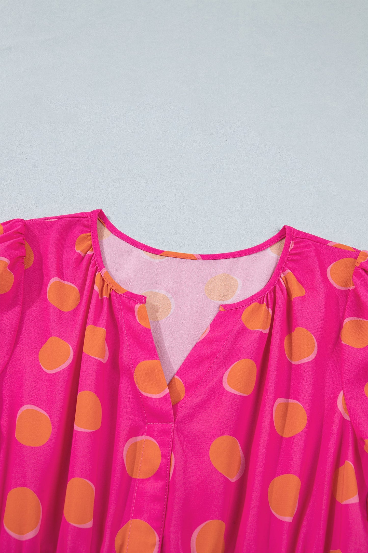 Dotted Rose, High Waist Midi Dress