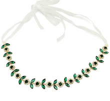 Load image into Gallery viewer, Green Crystal &amp; Rhinestone Headband, By Pretty Life Accessories
