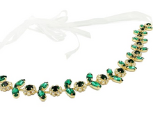 Load image into Gallery viewer, Green Crystal &amp; Rhinestone Headband, By Pretty Life Accessories
