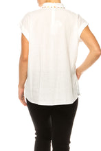 Load image into Gallery viewer, Hester &amp; Orchard Beaded Collar Top
