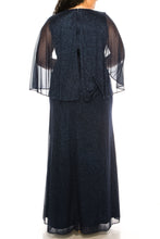Load image into Gallery viewer, Ignite Navy Surplice Shimmer Gown
