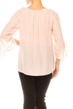 Load image into Gallery viewer, Jessica Rose Button Loop Blouse
