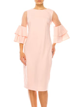 Load image into Gallery viewer, Jessica Rose Pearl Bell Sleeve Day Dress Sizes 8/10/12
