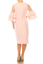 Load image into Gallery viewer, Jessica Rose Pearl Bell Sleeve Day Dress Sizes 8/10/12
