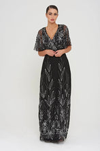 Load image into Gallery viewer, Josephine Black Sparkling Vine Maxi, Sizes XS &amp; SM  Women&#39;s Cocktail, Formal Attire, Party Apparel
