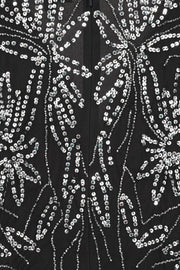 Josephine Black Sparkling Vine Maxi, Women's Cocktail, Formal Attire, Party Apparel