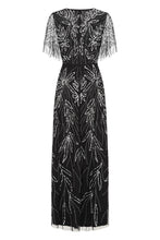Load image into Gallery viewer, Josephine Black Sparkling Vine Maxi, Sizes XS &amp; SM  Women&#39;s Cocktail, Formal Attire, Party Apparel

