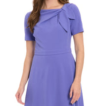 Load image into Gallery viewer, London Times Periwinkle A-Line w/Bow Day Dress Sizes 4 &amp; 6 REMAINING!!!
