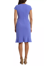 Load image into Gallery viewer, London Times Periwinkle Rosette Day Dress SIZES 8/10/18 Remaining!
