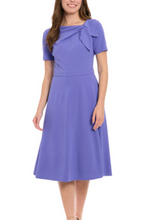 Load image into Gallery viewer, London Times Periwinkle A-Line w/Bow Day Dress Sizes 4 &amp; 6 REMAINING!!!
