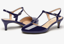 Load image into Gallery viewer, Navy -or- Pastel Minty Patent Leather 2&quot; Kitten Heels

