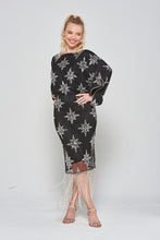 Load image into Gallery viewer, Nixie Black Star Flapper Cocktail Dress, XS/SM/MED  Women&#39;s Party Attire, Festive Apparel
