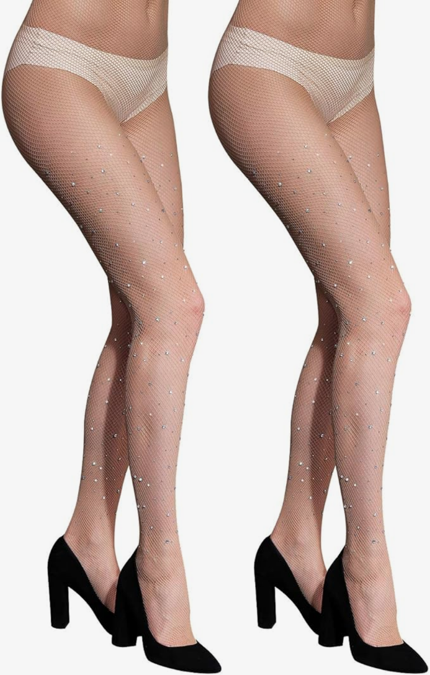 Rhinestone Fishnets 2 Pack, Women's Hosiery, Intimates, Attire