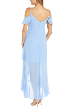 Load image into Gallery viewer, RM Richards, Baby Blue Ruffled High-Low Day Dress, Women&#39;s Apparel, Summer, Spring, Bridal, Wedding, Vacations, Events
