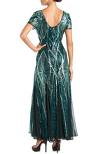 Load image into Gallery viewer, RM Richards Emerald Sequin Godet, ONLY Size 12 Remaining, Women&#39;s Formals, Coctail Attire, Party Apparel
