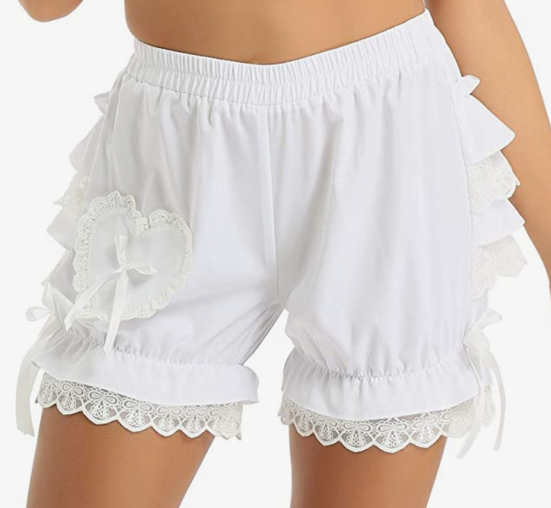 White Ruffle Bloomers Size SM/MED/LG