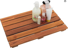 Load image into Gallery viewer, Vaefae 100% Solid Teak Wood Shower Mat
