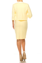 Load image into Gallery viewer, Studio One Pastel Yellow Jacket Dress Women&#39;s Office Attire, Suits, Missy &amp; Plus Apparel
